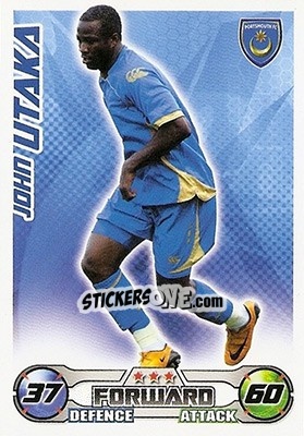 Sticker John Utaka - English Premier League 2008-2009. Match Attax n. 250 - Topps