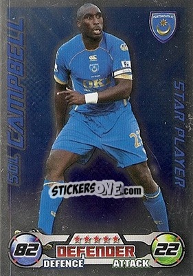 Sticker Sol Campbell - English Premier League 2008-2009. Match Attax - Topps