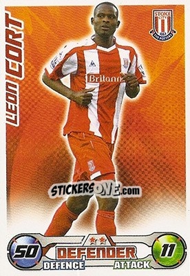Sticker Leon Cort - English Premier League 2008-2009. Match Attax n. 254 - Topps