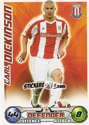 Figurina Carl Dickinson - English Premier League 2008-2009. Match Attax n. 258 - Topps