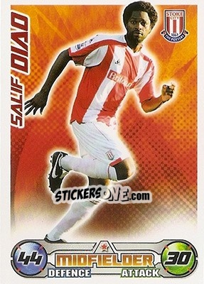 Sticker Salif Diao - English Premier League 2008-2009. Match Attax n. 260 - Topps