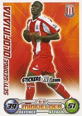 Cromo Seyi Olofinjana - English Premier League 2008-2009. Match Attax n. 261 - Topps