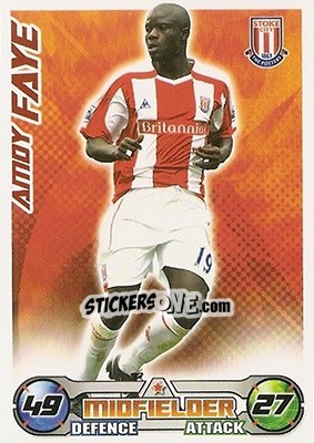 Sticker Amdy Faye - English Premier League 2008-2009. Match Attax n. 265 - Topps