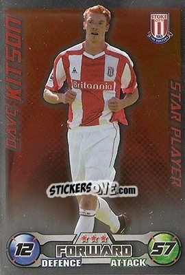 Sticker Dave Kitson - English Premier League 2008-2009. Match Attax - Topps