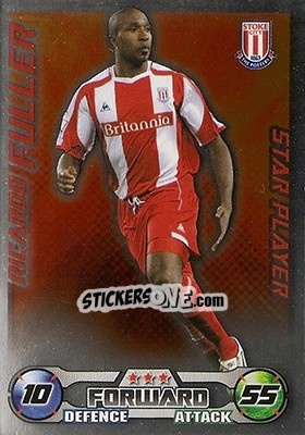 Figurina Ricardo Fuller - English Premier League 2008-2009. Match Attax - Topps