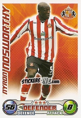 Cromo Nyron Nosworthy - English Premier League 2008-2009. Match Attax n. 274 - Topps