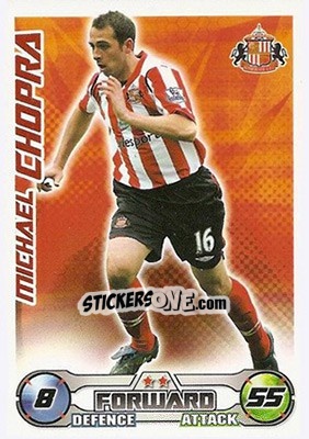 Sticker Michael Chopra - English Premier League 2008-2009. Match Attax n. 285 - Topps