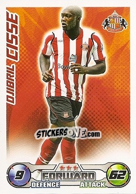 Sticker Djibril Cisse - English Premier League 2008-2009. Match Attax n. 286 - Topps