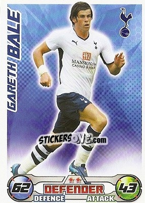 Sticker Gareth Bale - English Premier League 2008-2009. Match Attax n. 290 - Topps