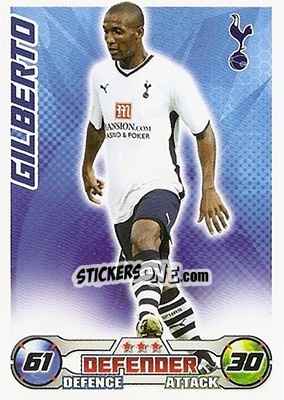 Sticker Gilberto - English Premier League 2008-2009. Match Attax n. 293 - Topps