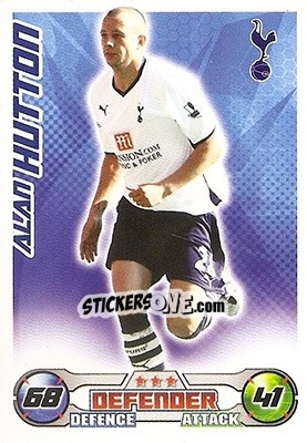 Sticker Alan Hutton - English Premier League 2008-2009. Match Attax n. 294 - Topps