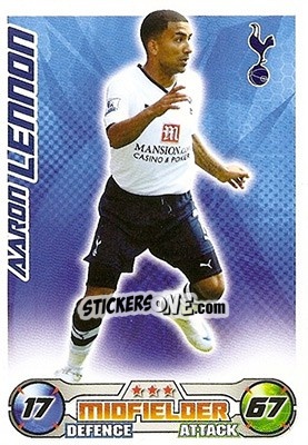 Sticker Aaron Lennon - English Premier League 2008-2009. Match Attax n. 295 - Topps