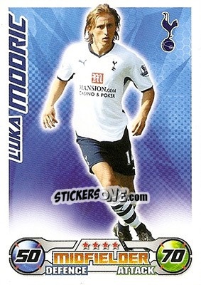 Sticker Luka Modric - English Premier League 2008-2009. Match Attax n. 297 - Topps