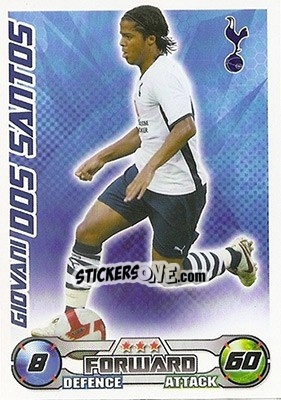 Sticker Giovani Dos Santos - English Premier League 2008-2009. Match Attax n. 302 - Topps