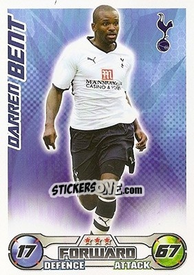 Sticker Darren Bent - English Premier League 2008-2009. Match Attax n. 303 - Topps