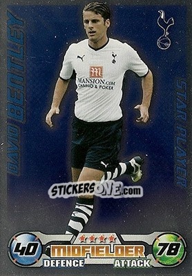 Sticker David Bentley - English Premier League 2008-2009. Match Attax n. 306 - Topps