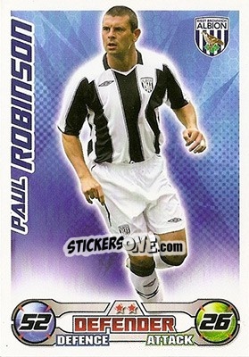 Sticker Paul Robinson - English Premier League 2008-2009. Match Attax n. 308 - Topps