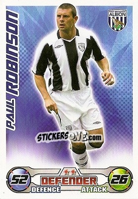 Sticker Paul Robinson - English Premier League 2008-2009. Match Attax - Topps