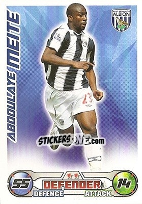 Cromo Abdoulaye Meite - English Premier League 2008-2009. Match Attax - Topps