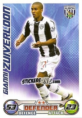 Cromo Gianni Zuiverloon - English Premier League 2008-2009. Match Attax - Topps