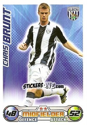 Sticker Chris Brunt - English Premier League 2008-2009. Match Attax n. 316 - Topps