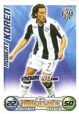 Sticker Robert Koren - English Premier League 2008-2009. Match Attax n. 317 - Topps