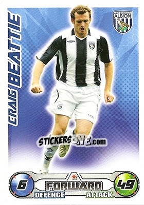 Sticker Craig Beattie - English Premier League 2008-2009. Match Attax n. 318 - Topps