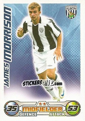 Sticker James Morrison - English Premier League 2008-2009. Match Attax n. 319 - Topps