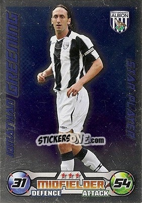 Sticker Jonathan Greening - English Premier League 2008-2009. Match Attax n. 323 - Topps