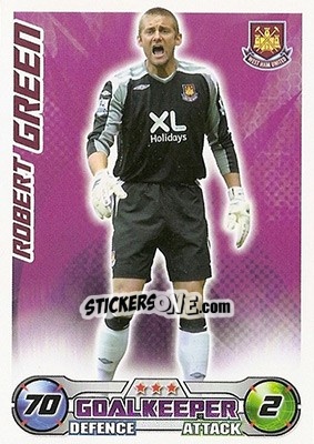 Sticker Robert Green - English Premier League 2008-2009. Match Attax - Topps