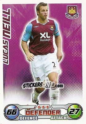 Sticker Lucas Neill - English Premier League 2008-2009. Match Attax n. 327 - Topps