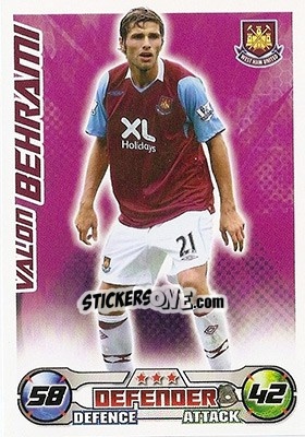 Cromo Valon Behrami - English Premier League 2008-2009. Match Attax - Topps