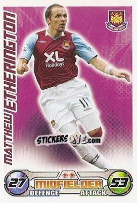 Sticker Matthew Etherington - English Premier League 2008-2009. Match Attax n. 334 - Topps