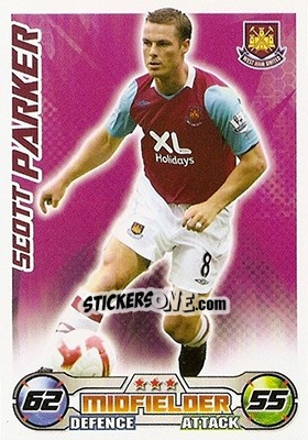 Sticker Scott Parker - English Premier League 2008-2009. Match Attax - Topps
