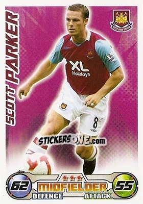 Sticker Scott Parker - English Premier League 2008-2009. Match Attax n. 336 - Topps