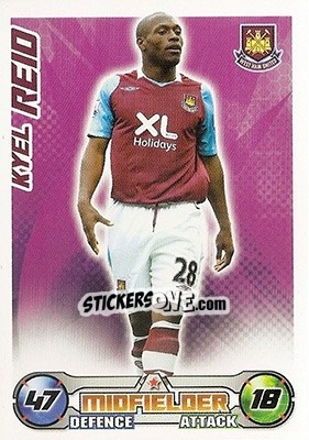 Sticker Kyel Reid - English Premier League 2008-2009. Match Attax n. 337 - Topps