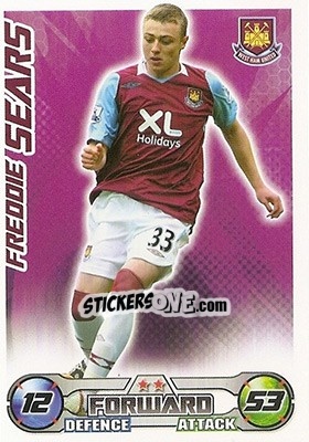 Sticker Freddie Sears - English Premier League 2008-2009. Match Attax n. 338 - Topps