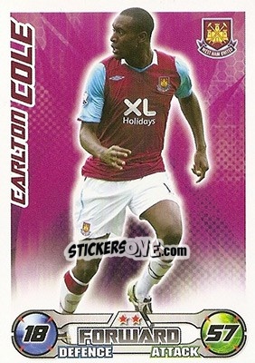 Sticker Carlton Cole - English Premier League 2008-2009. Match Attax - Topps