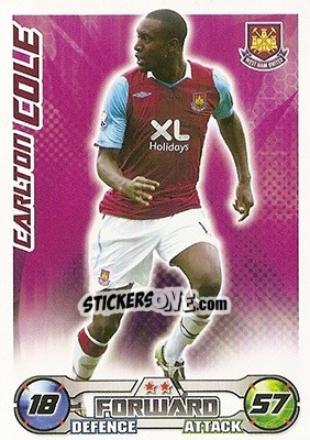 Sticker Carlton Cole - English Premier League 2008-2009. Match Attax n. 339 - Topps