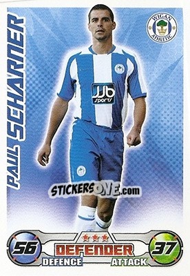 Sticker Paul Scharner - English Premier League 2008-2009. Match Attax - Topps