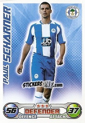 Sticker Paul Scharner - English Premier League 2008-2009. Match Attax n. 344 - Topps