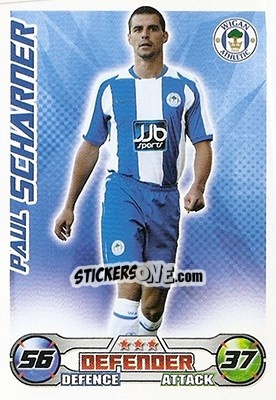 Cromo Paul Scharner - English Premier League 2008-2009. Match Attax - Topps