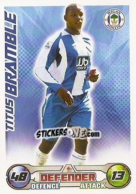 Sticker Titus Bramble - English Premier League 2008-2009. Match Attax - Topps
