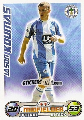 Sticker Jason Koumas - English Premier League 2008-2009. Match Attax n. 350 - Topps