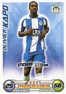 Sticker Olivier Kapo - English Premier League 2008-2009. Match Attax n. 355 - Topps