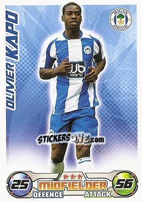 Cromo Olivier Kapo - English Premier League 2008-2009. Match Attax - Topps