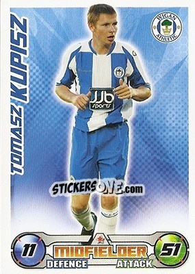 Sticker Tomasz Kupisz - English Premier League 2008-2009. Match Attax n. 356 - Topps