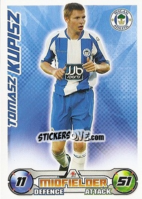 Figurina Tomasz Kupisz - English Premier League 2008-2009. Match Attax - Topps