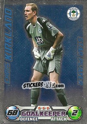 Sticker Chris Kirkland - English Premier League 2008-2009. Match Attax - Topps