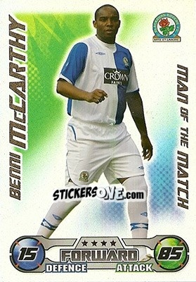 Sticker Benni McCarthy - English Premier League 2008-2009. Match Attax - Topps